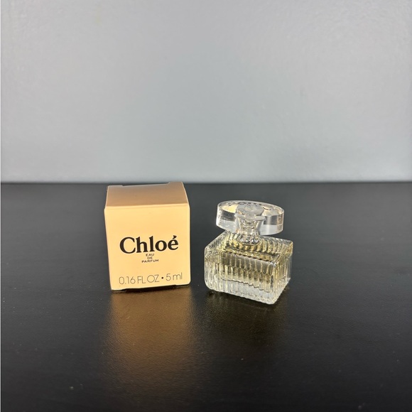 Chloe Accessories - Chloé Eau de Parfum Miniature - Pale Peach Box with Clear Bottle